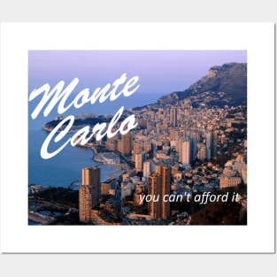 Monte Carlo - You Can't Afford It: Funny Parody of Vacation Souvenir Posters and Art